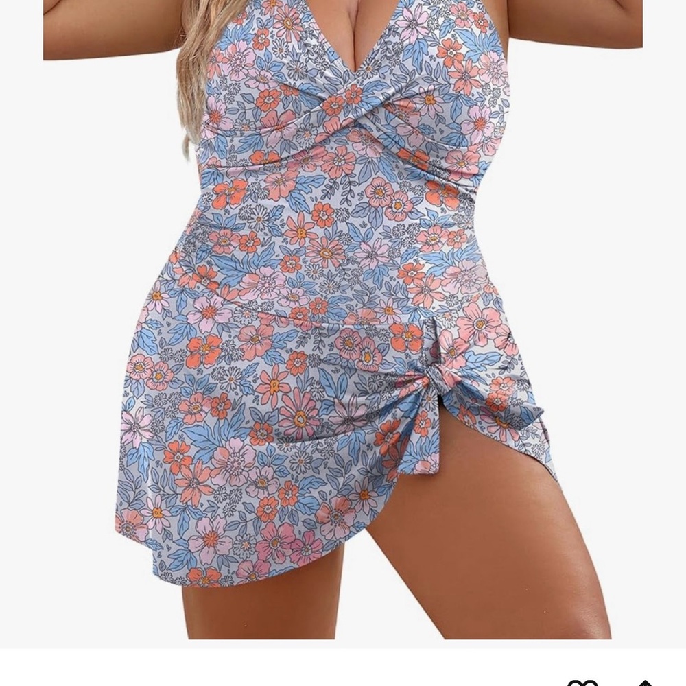 Floral one piece swimsuit/swimdress - Picture 4 of 6